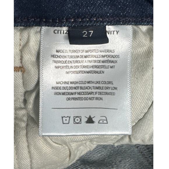 Citizens of Humanity High Rise Daphne Crop Jean Raw Hem Dark Wash Size 27 - Picture 6 of 10